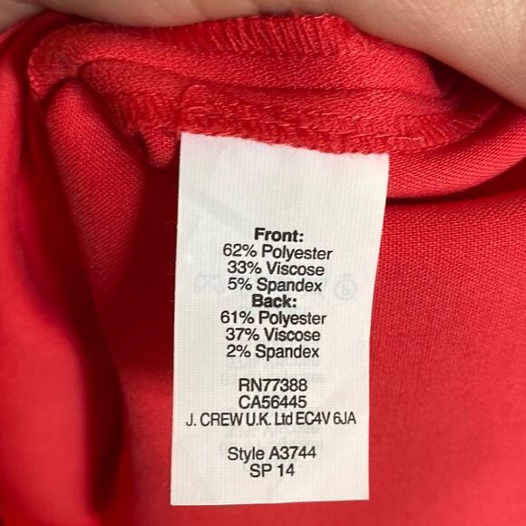 J. Crew Classic Coral Scalloped Shift Dress Size 4 - Picture 5 of 5